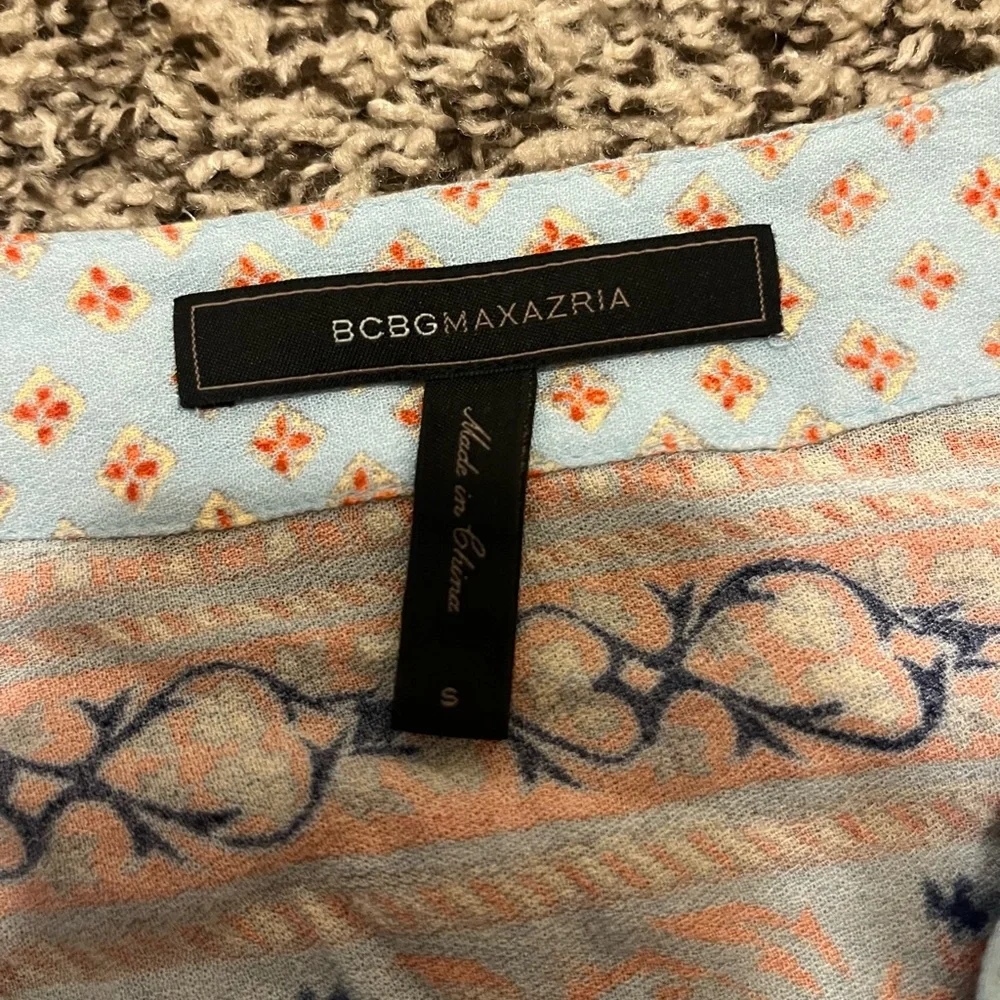 BCBGMaxAzria Light Blue and Peach Boho Dress - Picture 2 of 4